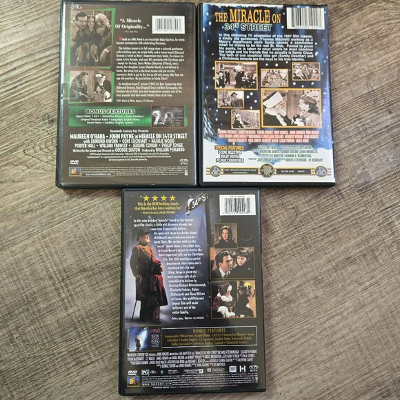 Miracle on 34th Street DVD Lot of 3 1947 1955 1994 Holiday Classics Christmas - Picture 2 of 8